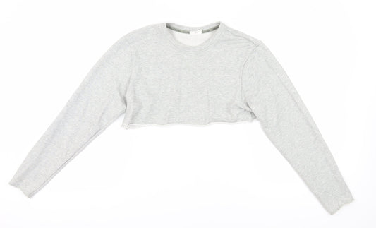Calvin Klein Women's Grey Cropped Sweatshirt S