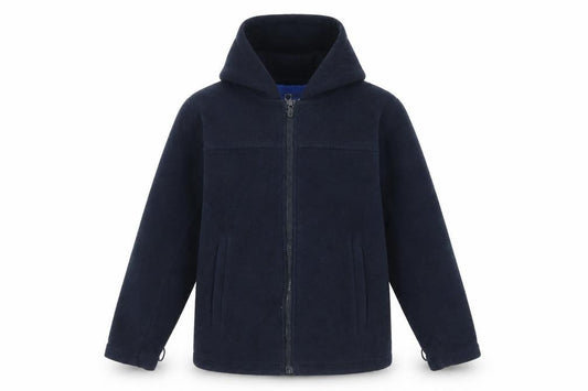 Peter Storm Girls Blue Fleece Jacket, Hooded, Size 7-8 Years