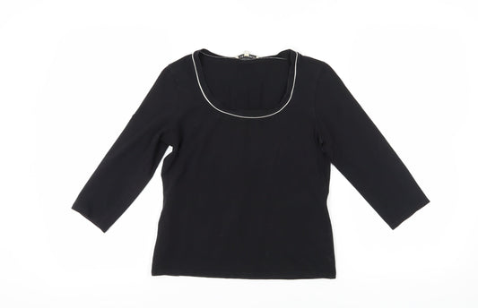 Laura Ashley Women's Black Blouse Size 12