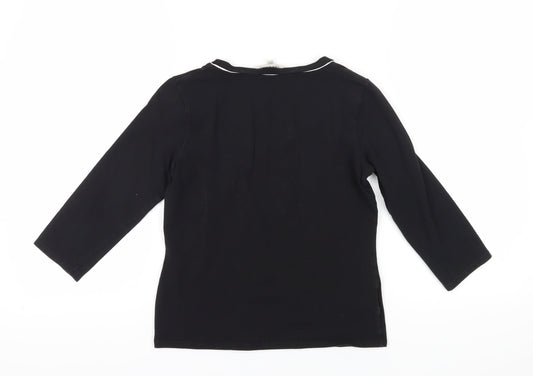 Laura Ashley Women's Black Blouse Size 12
