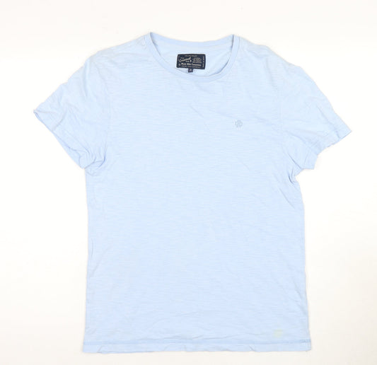 Criminal Men's Blue Cotton Regular Fit T-Shirt Size S