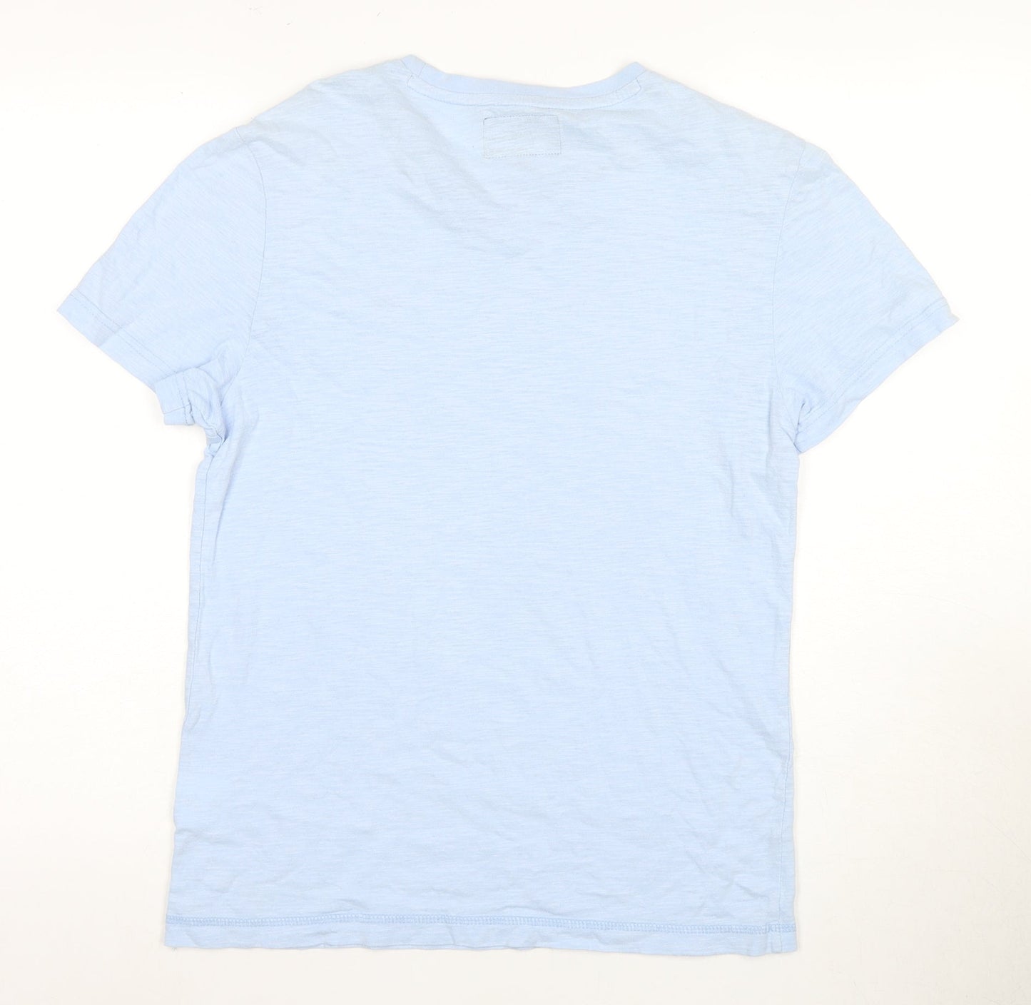 Criminal Men's Blue Cotton Regular Fit T-Shirt Size S