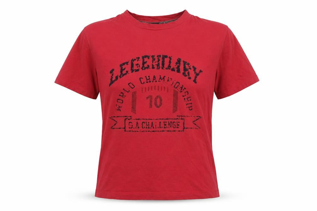 Kurt Womens Muller Red Relaxed T-Shirt L Crew Neck