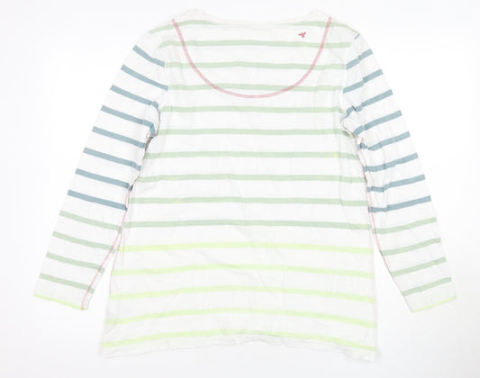 White Stuff Women's Multicoloured Striped T-Shirt Size 12