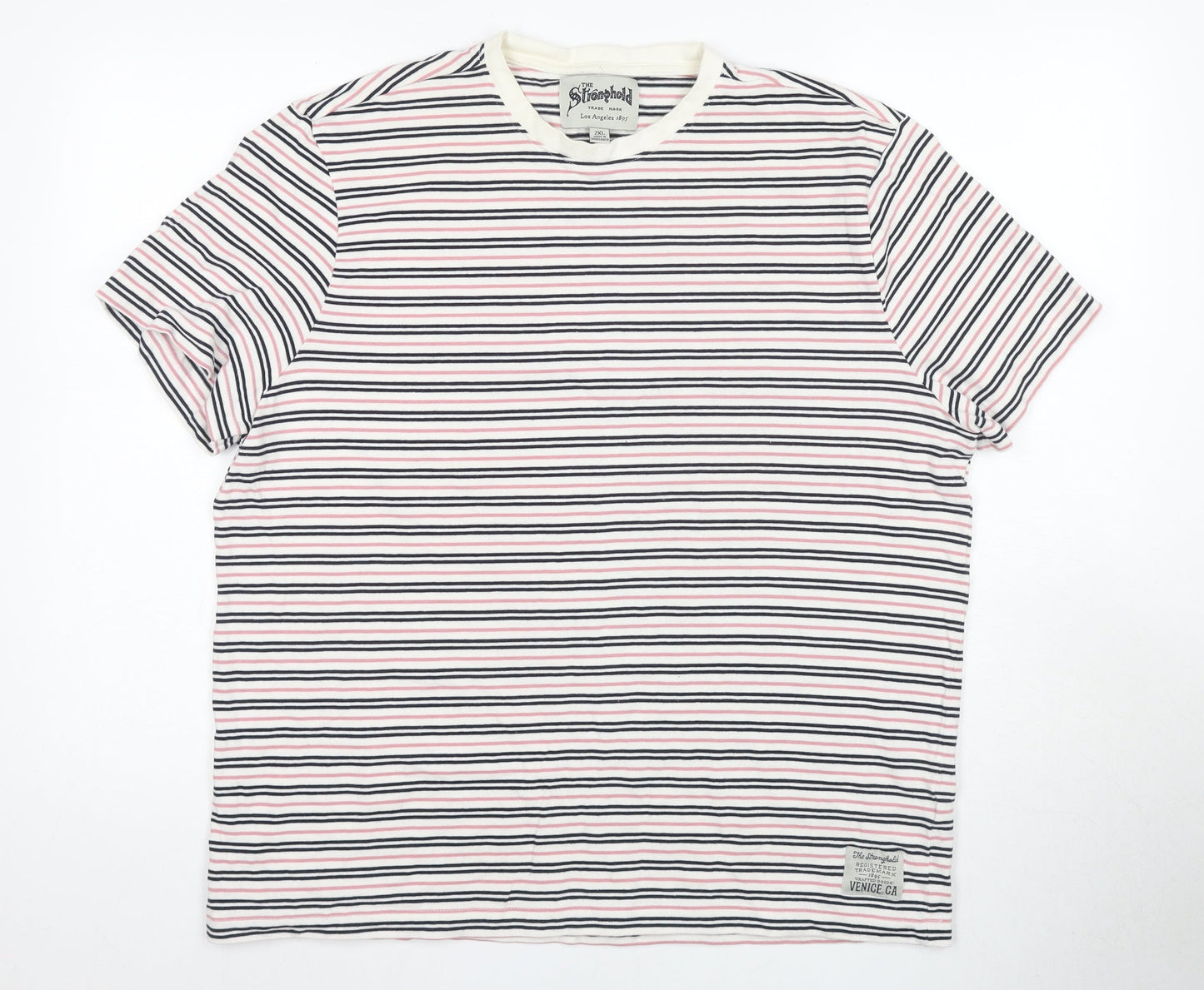 The Stronghold Unisex Multicoloured Striped T-Shirt 2XL