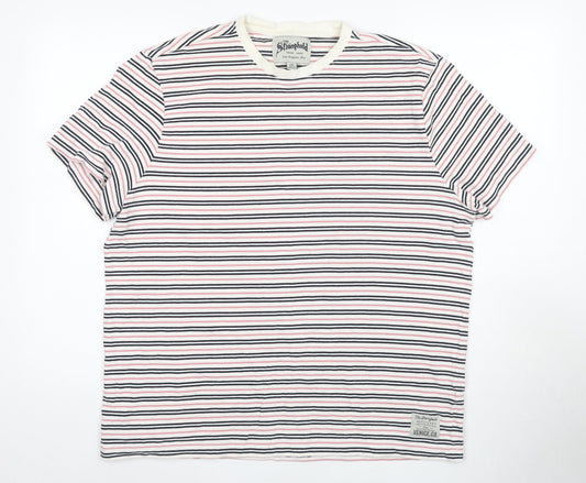 The Stronghold Unisex Multicoloured Striped T-Shirt 2XL