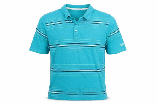 Golf Co Men's Blue Striped Polo M