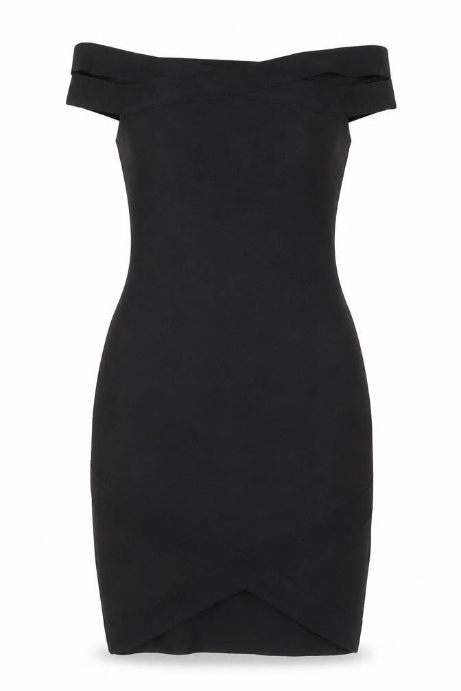 Front view of Missguided Women's Black Bodycon Dress, size 6