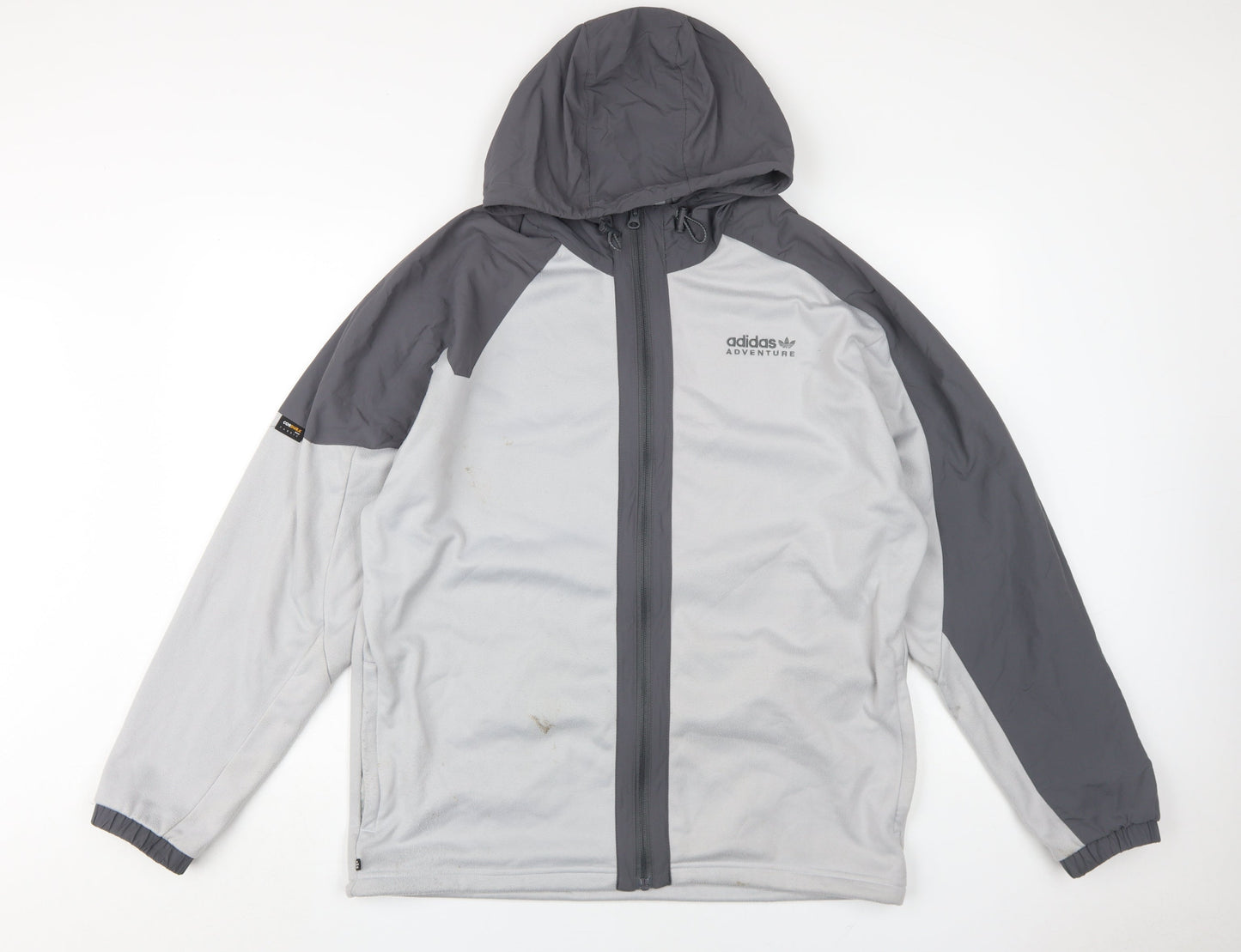 Adidas Men's Grey Windbreaker Jacket M Casual