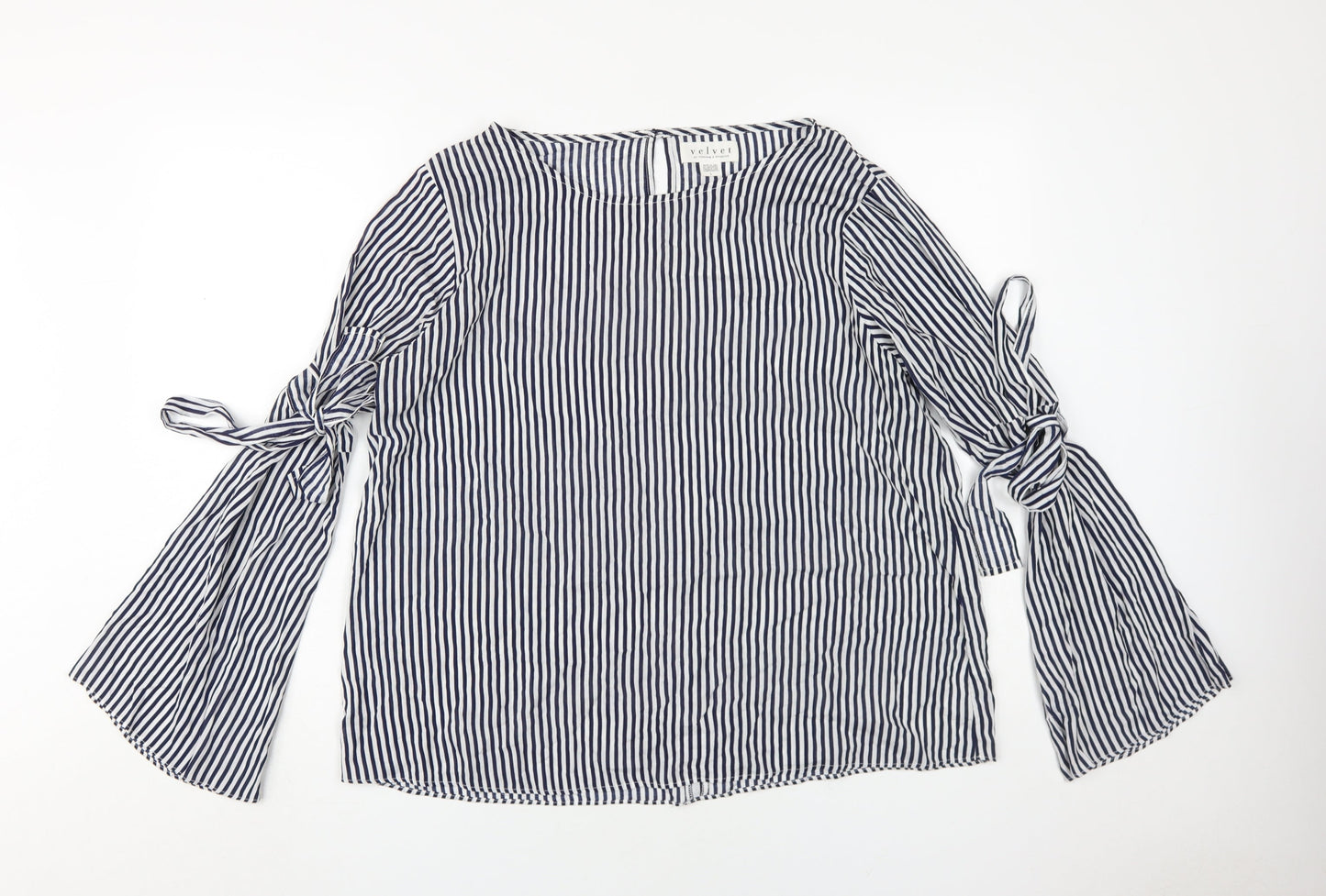Velvet Women's Blue Striped Tunic Blouse L