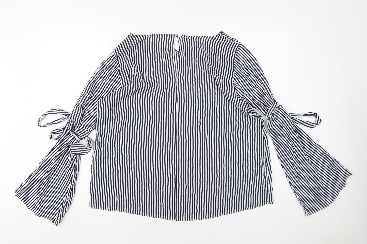 Velvet Women's Blue Striped Tunic Blouse L