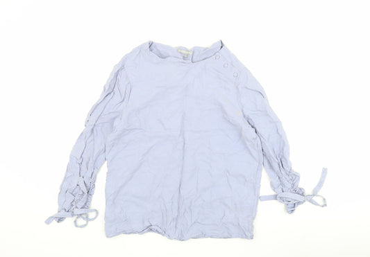 Oliver Bonas Women’s Blue Blouse, Size 8, Lightweight