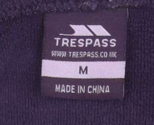 Trespass Women's Purple Geometric Hooded Fleece Jacket M