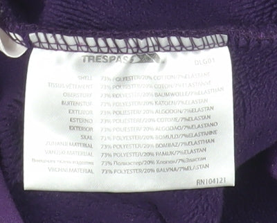 Trespass Women's Purple Geometric Hooded Fleece Jacket M
