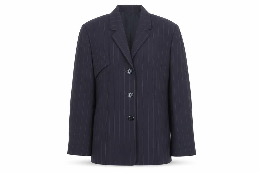 Viyella Women's Black Pinstripe Suit Jacket, Size 14