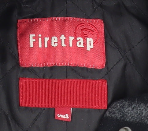 Firetrap Women's Black Wool Duffle Coat, Size S, Winter