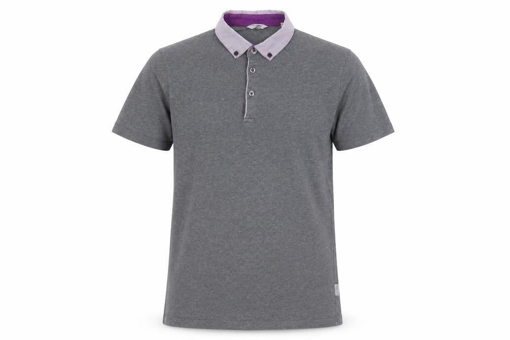 Ted Baker Men's Grey Polo Shirt Medium Short Sleeve