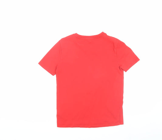 Tommy Hilfiger Boys Red T-Shirt M Short Sleeve Basic Logo