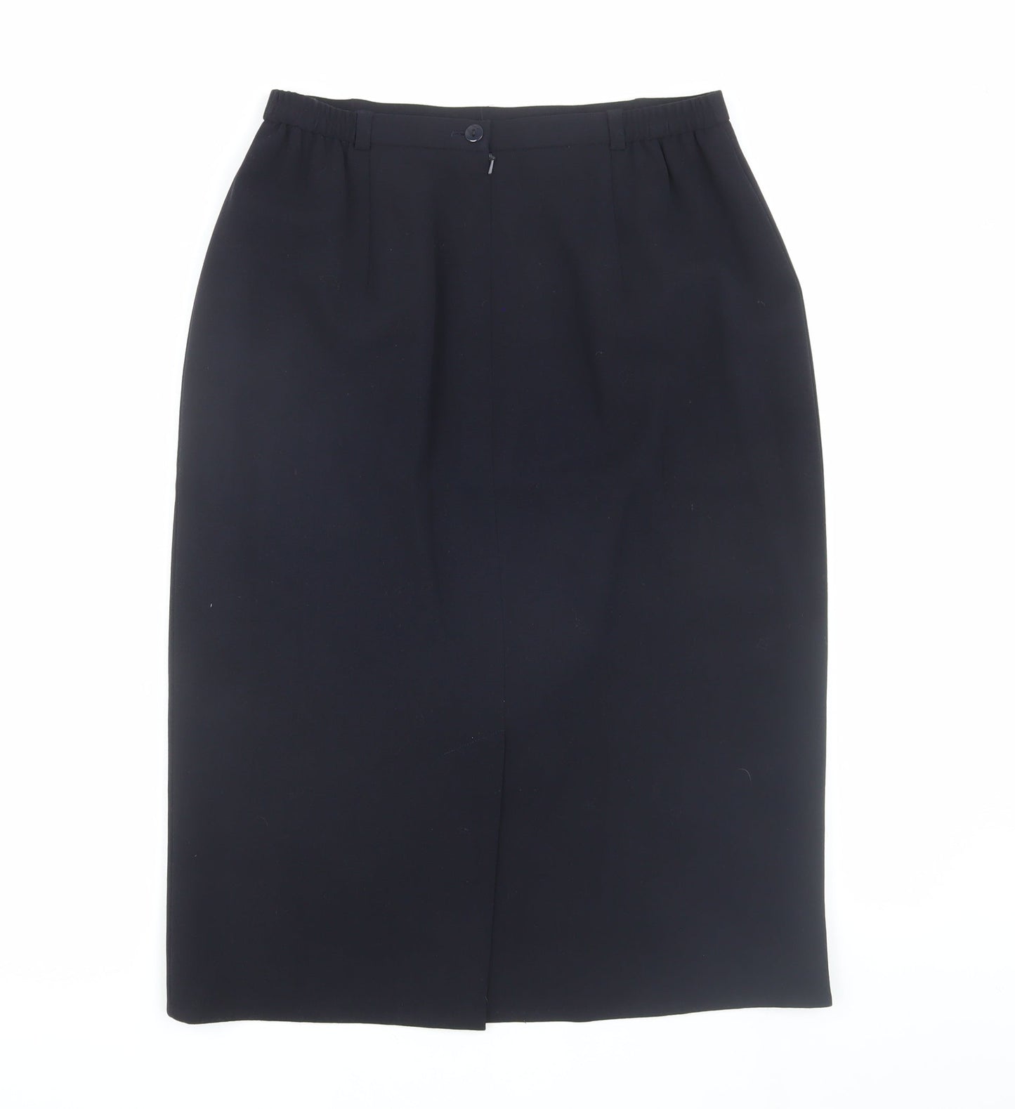 Viyella Black Midi Pencil Skirt - Size 12