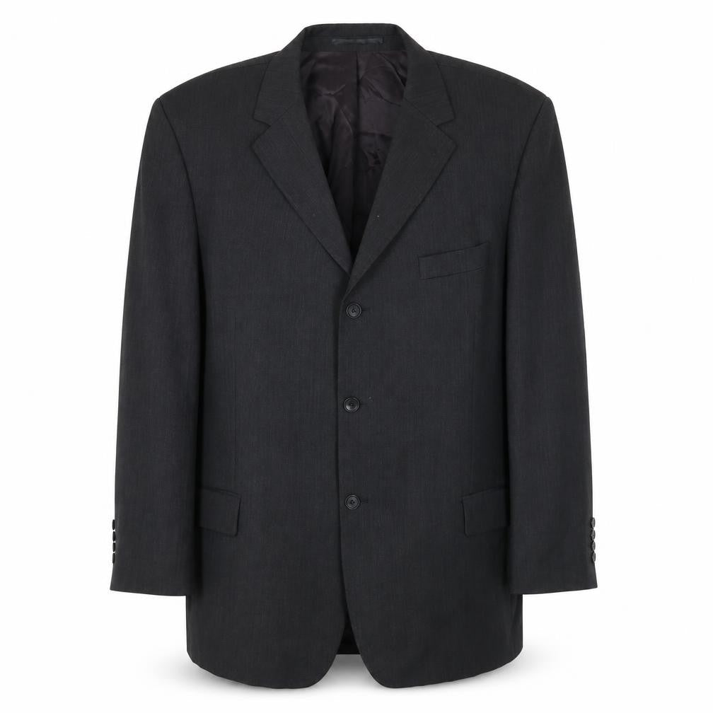 Mens 44 Chest Regular Pierre Cardin Black Three-Button Blazer