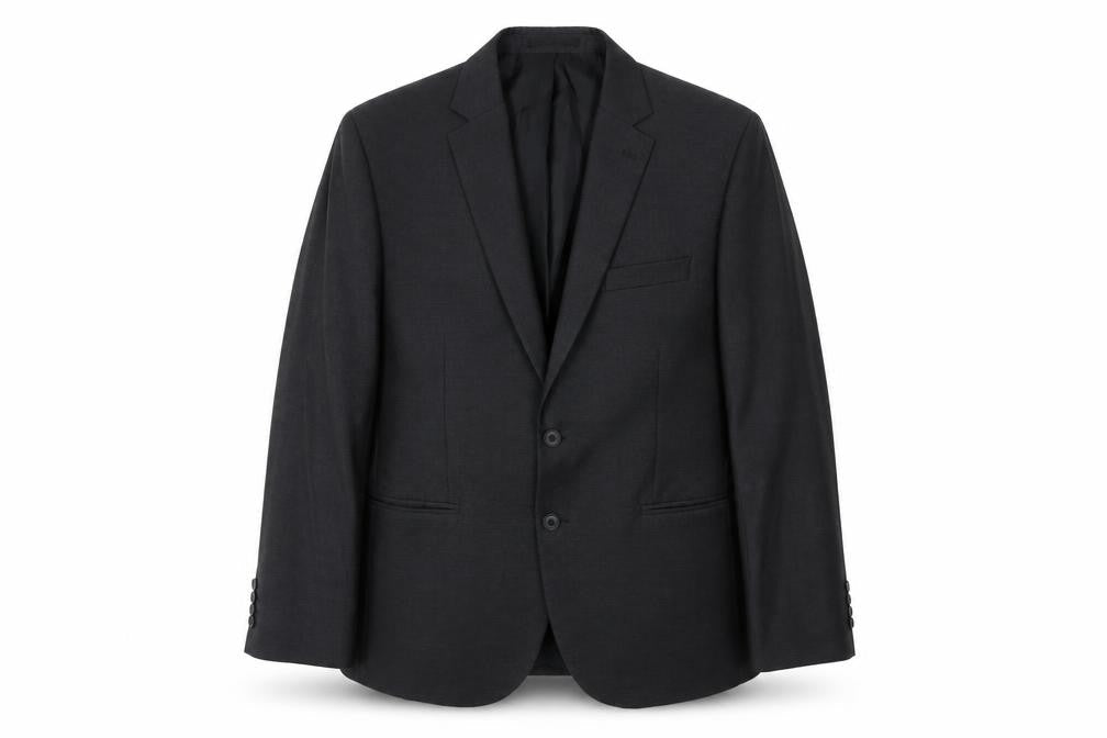 Mens 40 Chest Regular Moss Black Two-Button Blazer