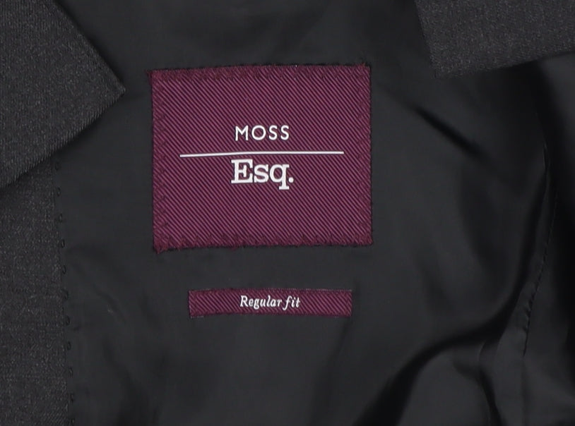 Moss Black Men's Blazer, Size 40, Regular Fit
