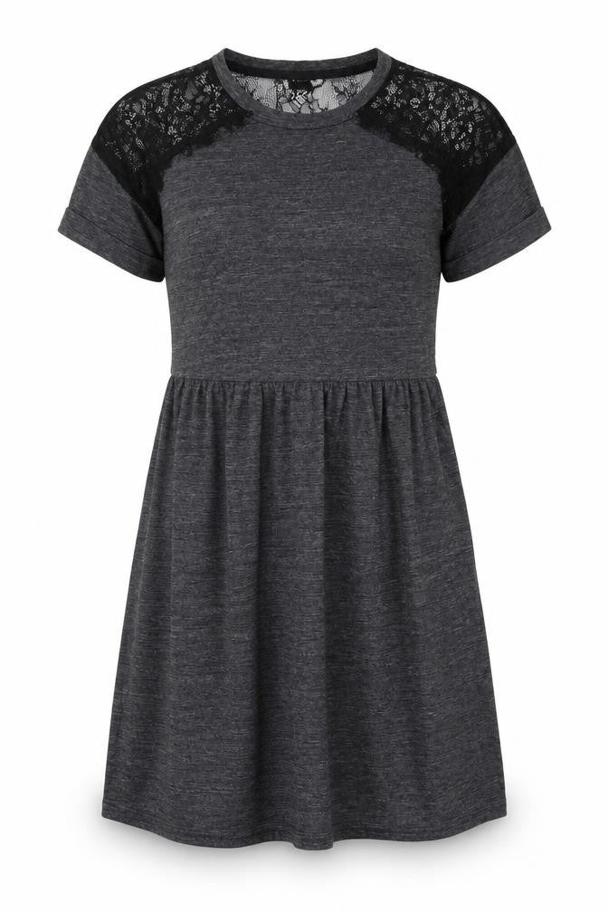 Topshop Women's Grey Fit & Flare Dress UK 10