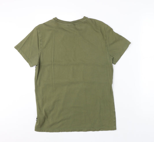 Adidas Men's Green XS Cotton Graphic T-Shirt
