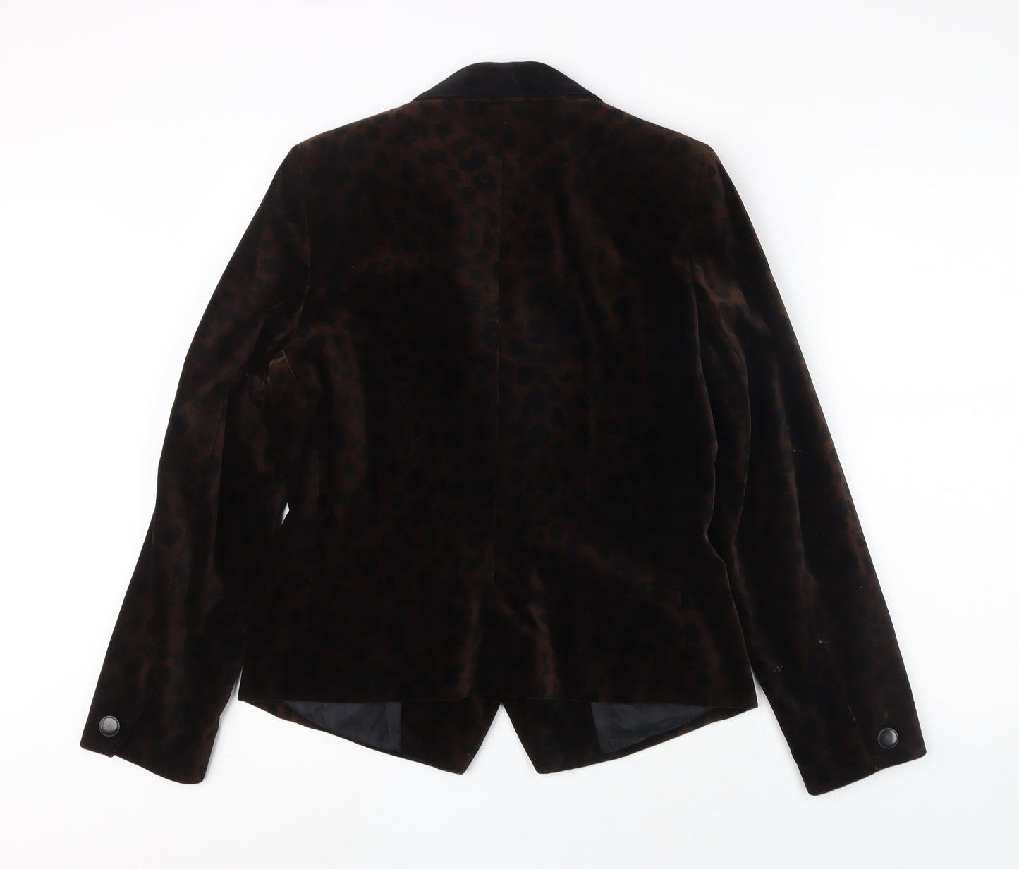 Alexon Women's Brown Velvet Animal Print Blazer Size 12