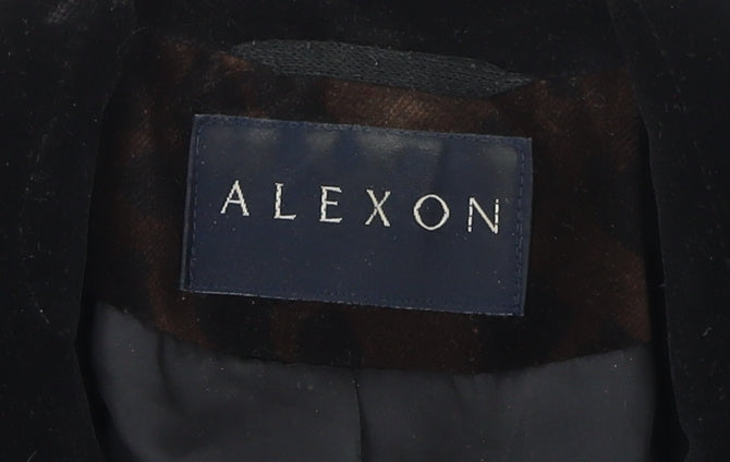 Alexon Women's Brown Velvet Animal Print Blazer Size 12