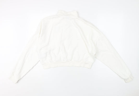 Nike Women's White Pullover Hoodie, M, Logo Accents