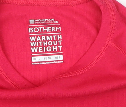 Mountain Warehouse Womens Red Long Sleeve T-Shirt Size 12