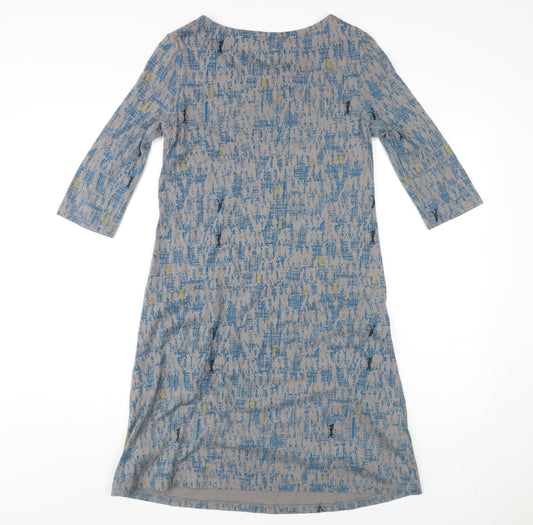 White Stuff Women's Blue Knee Length Shift Dress Size 10