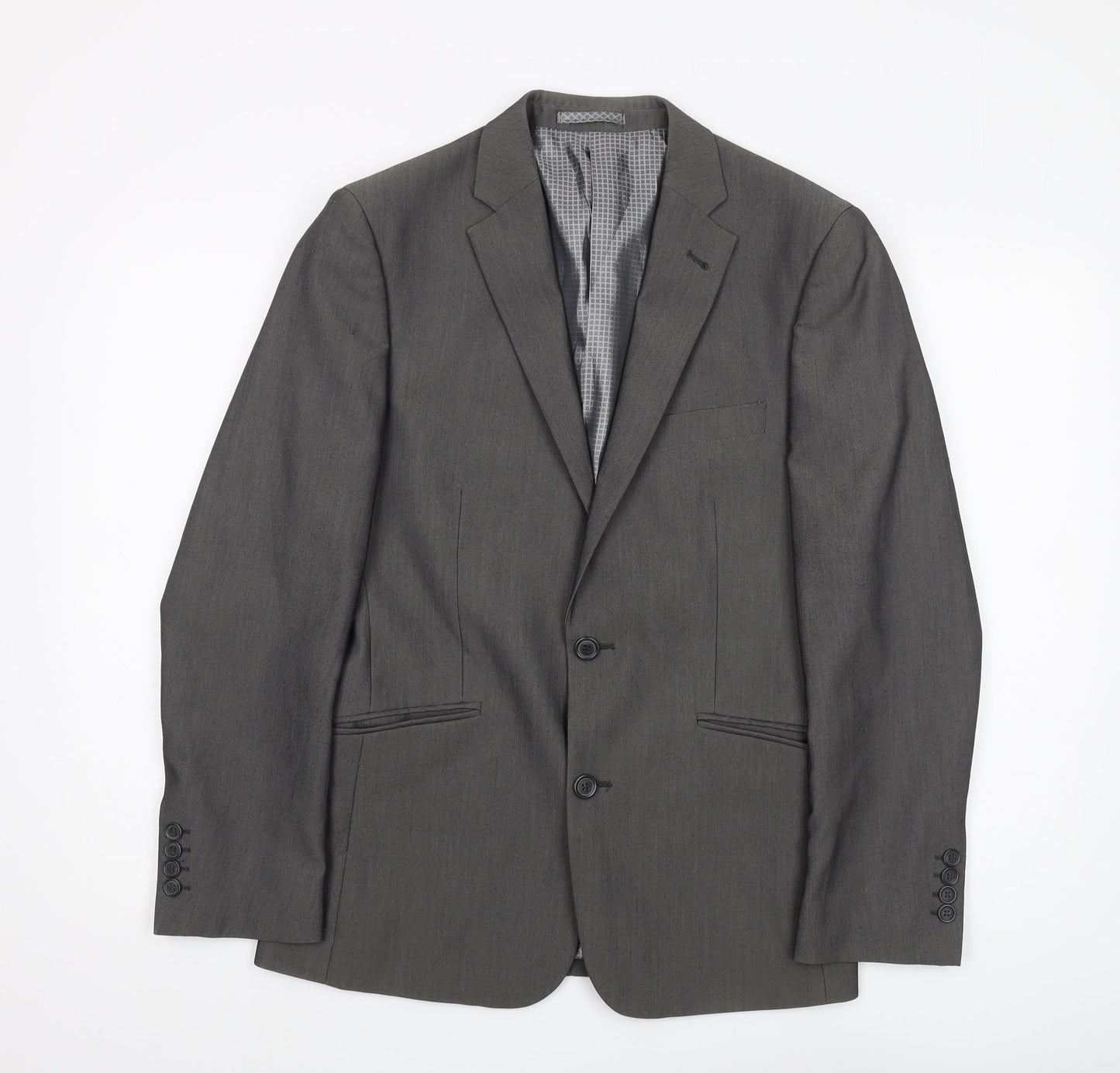 1860 Men's Grey Slim Fit Blazer 36S, Formal, Excellent