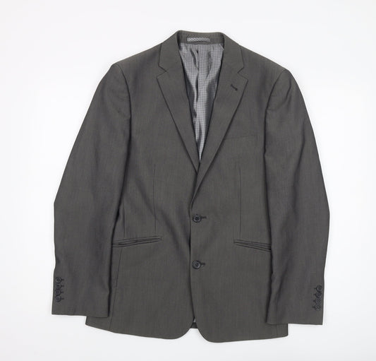 1860 Men's Grey Slim Fit Blazer 36S, Formal, Excellent