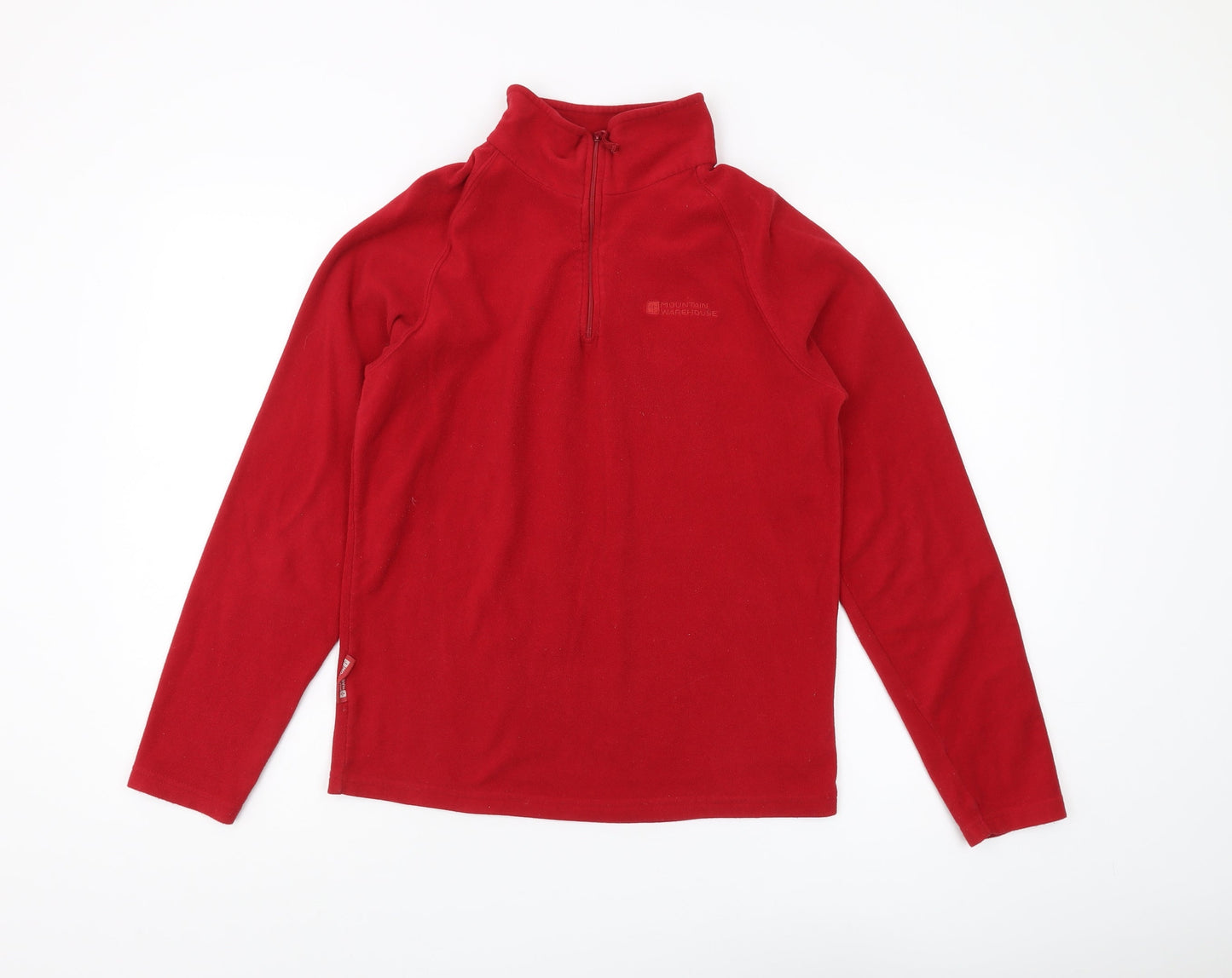 Mountain Warehouse Unisex Red XS Fleece Pullover Sweatshirt