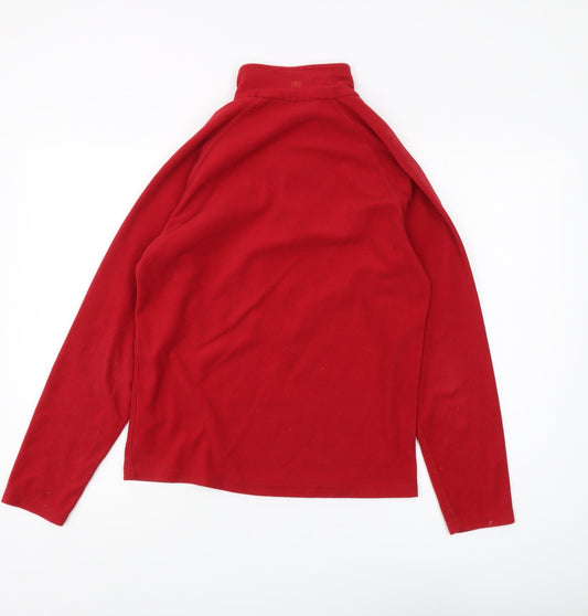 Mountain Warehouse Unisex Red XS Fleece Pullover Sweatshirt
