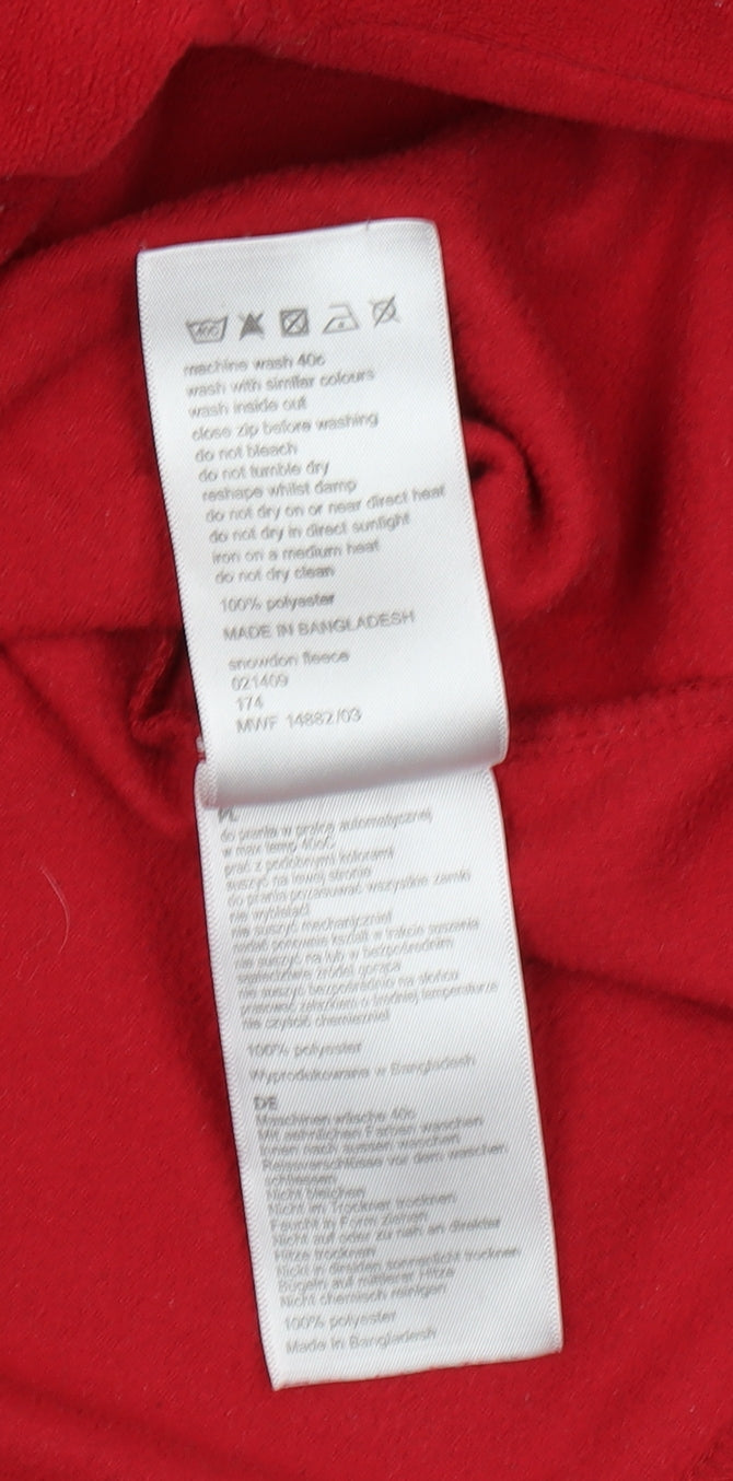 Mountain Warehouse Unisex Red XS Fleece Pullover Sweatshirt