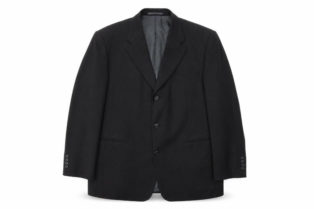 Mens 44 Chest Regular Moss Black Three-Button Suit Jacket