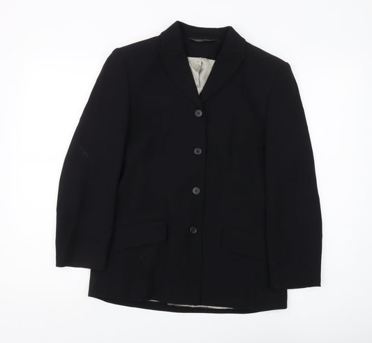 Laura Ashley Women's Black Suit Jacket Size 10