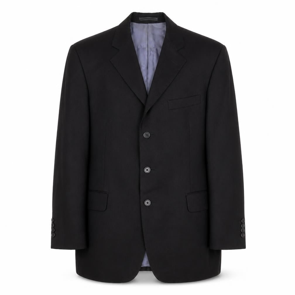 Mens 40 Chest Regular Austin Reed Black Three-Button Blazer