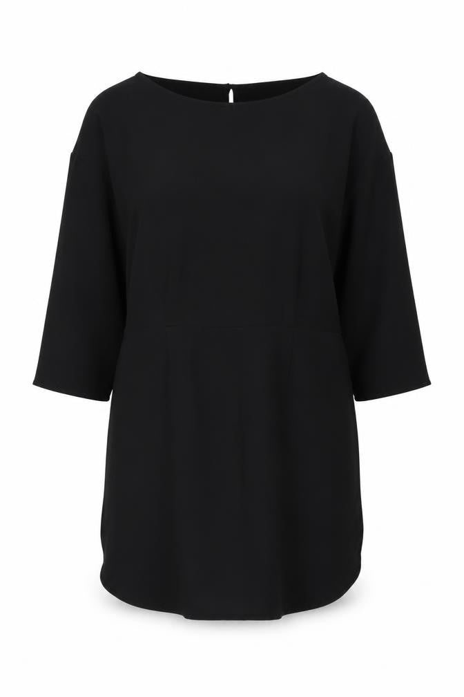 Front view of Jacqueline de Yong Black Tunic, Women, size 10, Polyester