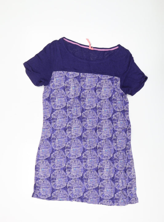White Stuff Women's Purple Geometric T-Shirt Size 12