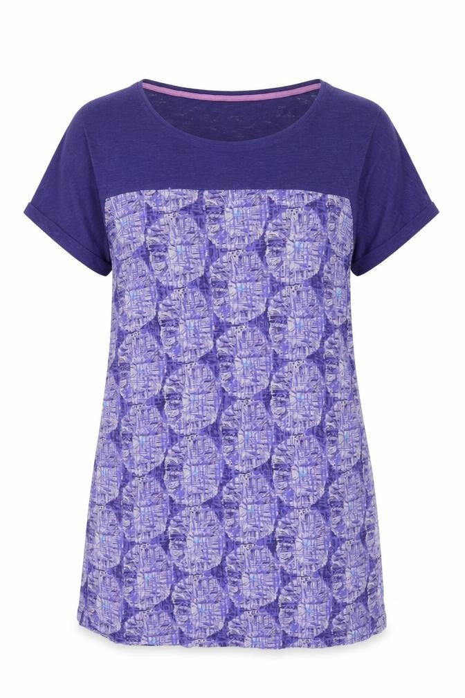 Womens UK Size 12 White Stuff Purple Cotton Blend T-Shirt