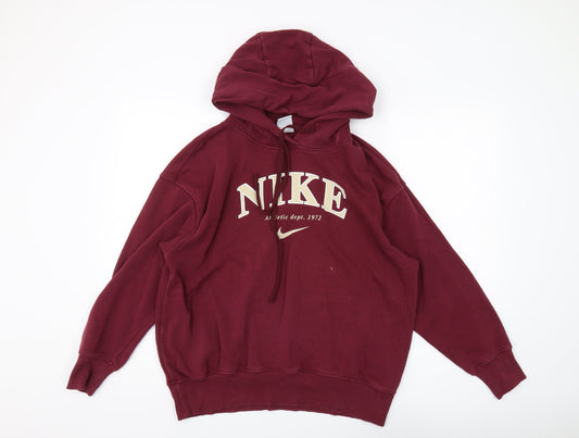 Nike Men's Red XS Pullover Hoodie Logo Graphic