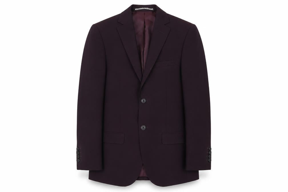 Mens 34 Chest Regular Moss London Purple Two-Button Suit Jacket