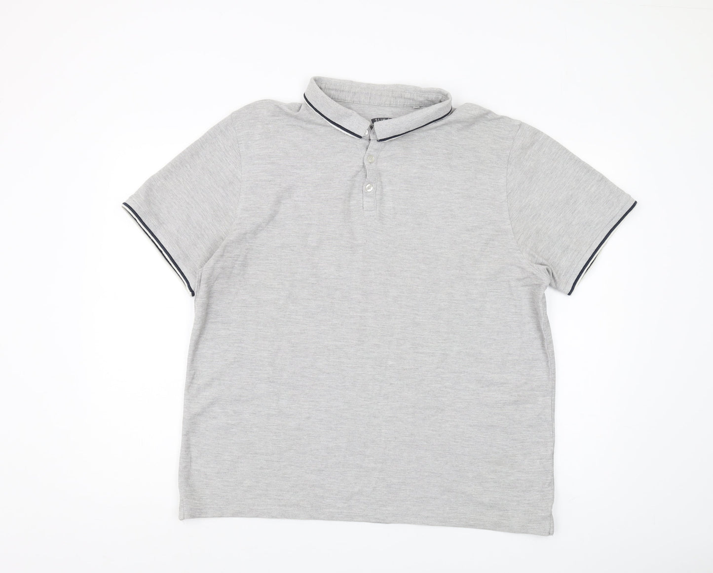 Red Herring Men's Grey XL Slim Fit Polo Shirt