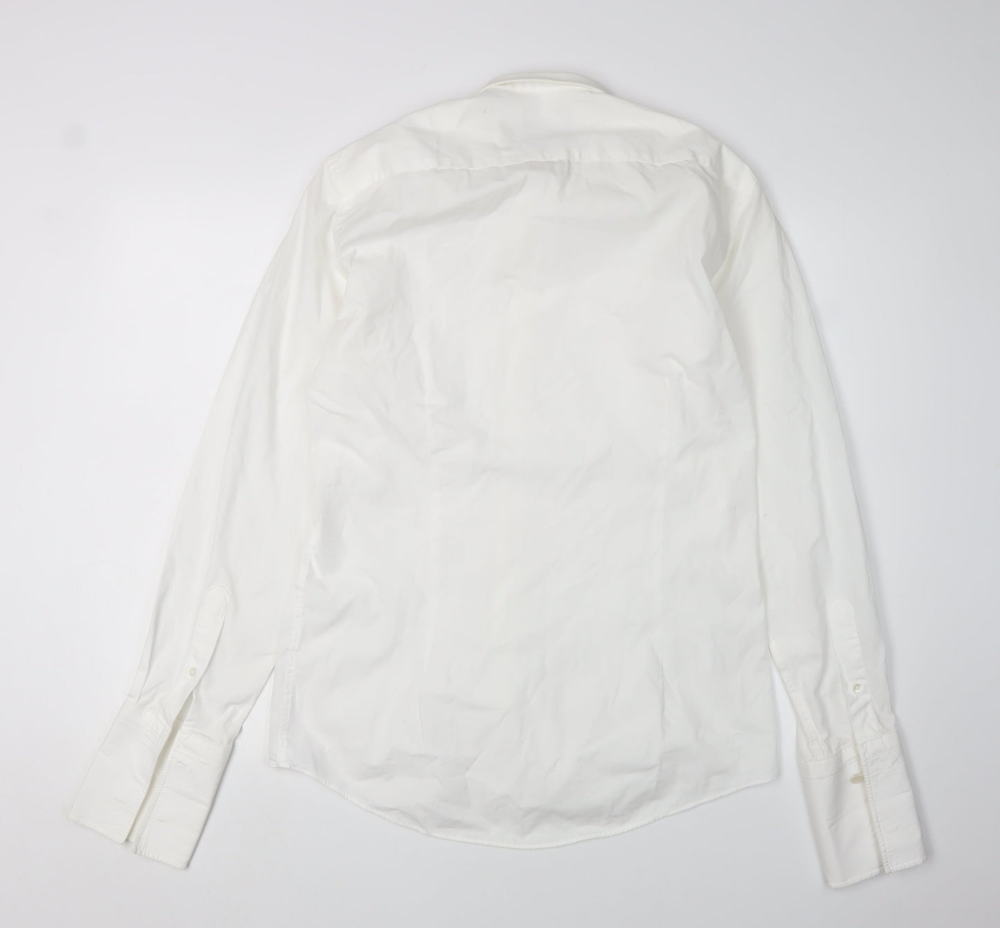 Moss 1851 Men's White Formal Dress Shirt, Size 39
