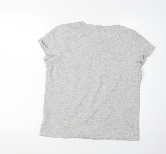 Brave Soul Women's Grey T-Shirt, Size M, Classic Style