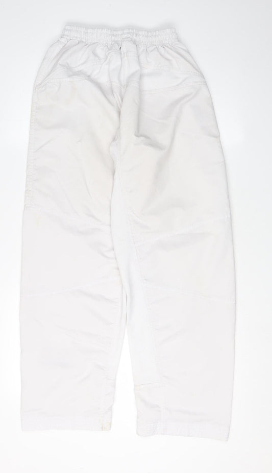 Adidas Unisex Kids White Jogger Martial Arts Trousers 16 Years